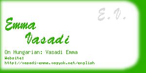 emma vasadi business card